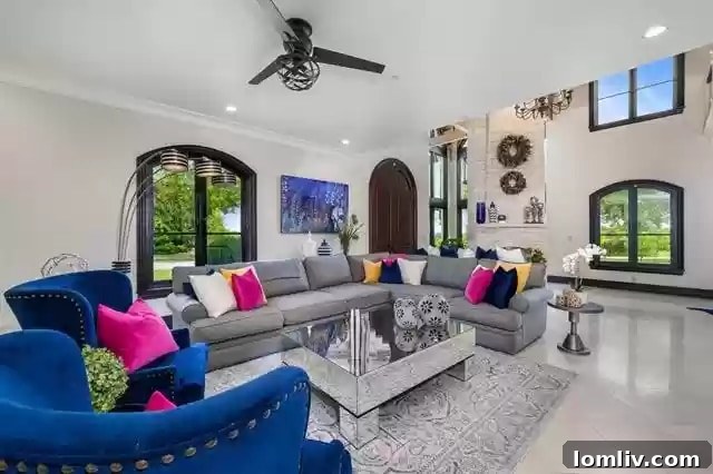 Modern kitchen with large island and sleek design