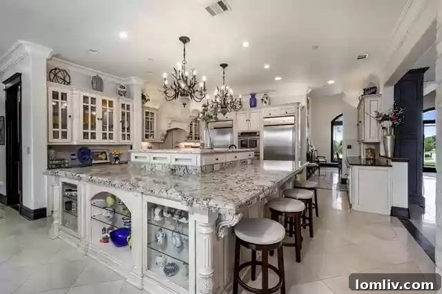 Dining area with panoramic views of the property