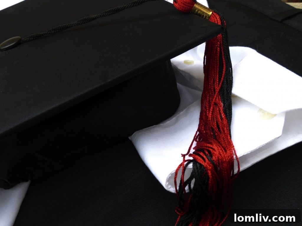 Graduation day symbolizes a new beginning and the exciting journey of post-college life and relocation decisions.