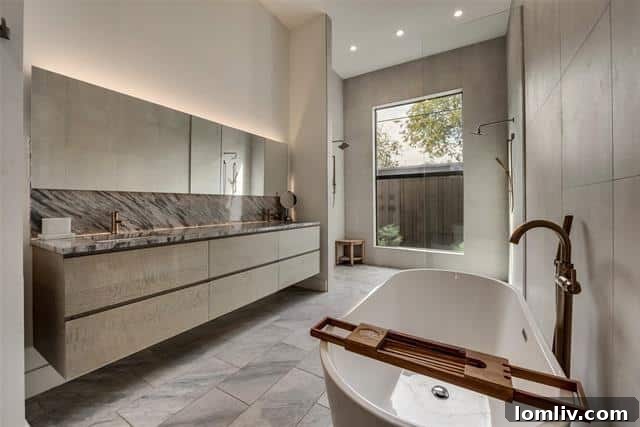 Modern Farmhouse Kitchen with Waterfall Island