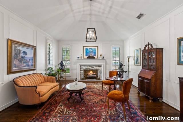 Spacious and welcoming foyer of a Dallas luxury residence