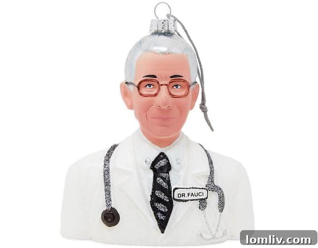Dr. Anthony Fauci themed Christmas ornament