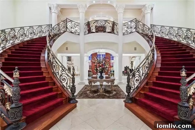 The grand exterior facade of the Escala estate, showcasing its architectural beauty.