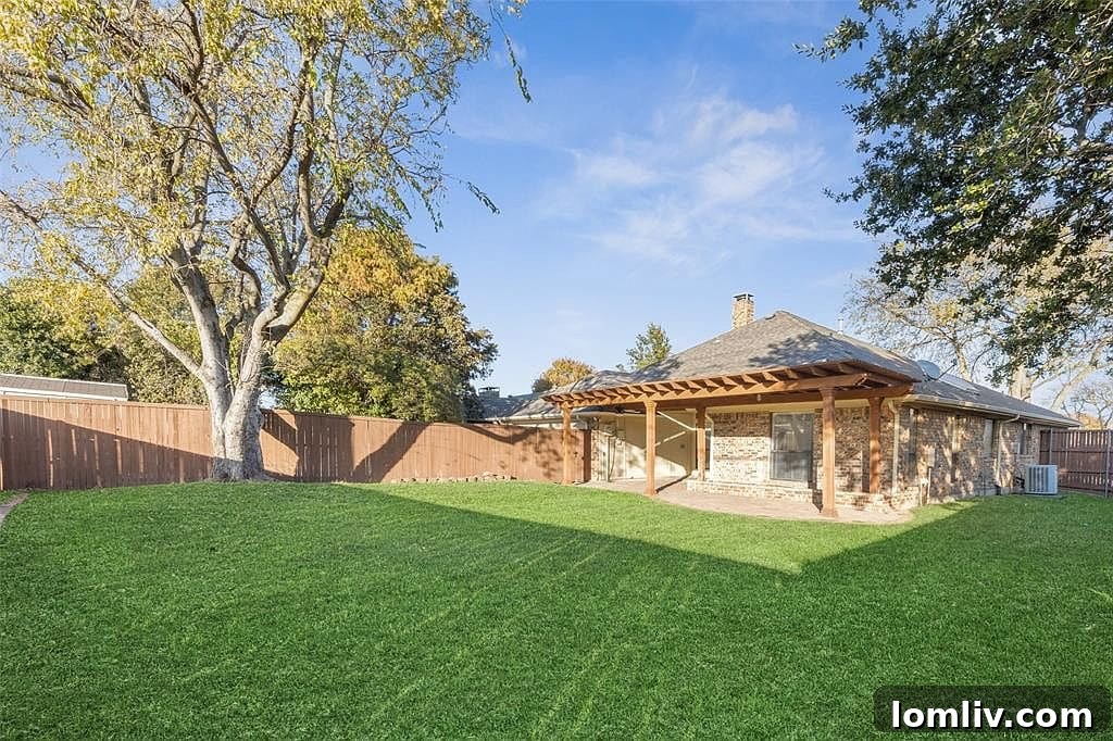Spacious backyard for entertaining in West Plano, 1609 Eden Valley Lane