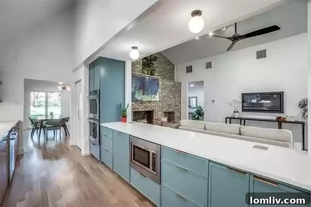 9809 Larchcrest Drive: Fully renovated kitchen with open-concept design.