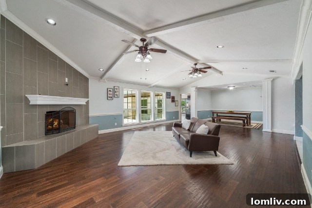 Spacious backyard of a ranch home with a swimming pool and vast green space