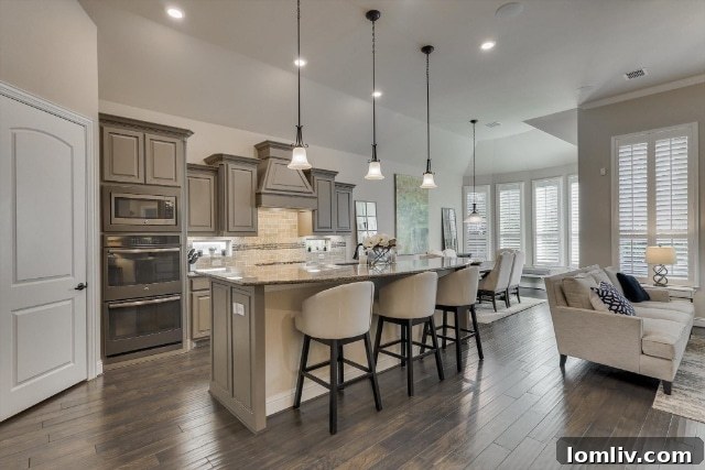 Inviting living room with an open concept layout and comfortable seating