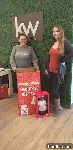 Junk King HAULidays Toy Drive: Drive Up the Joy! 3 Children receiving toys from community drive