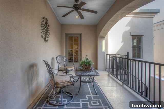 Balcony Overlooking Private Courtyard
