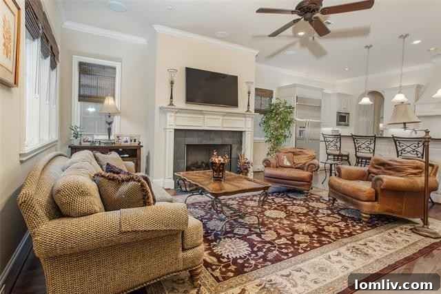 Living Area with Gas Fireplace