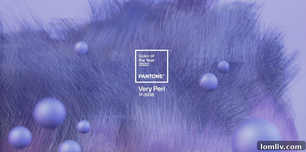 Very Peri: Pantone's innovative new hue for 2022, encouraging creativity and imaginative expression in home design, fashion, and beauty