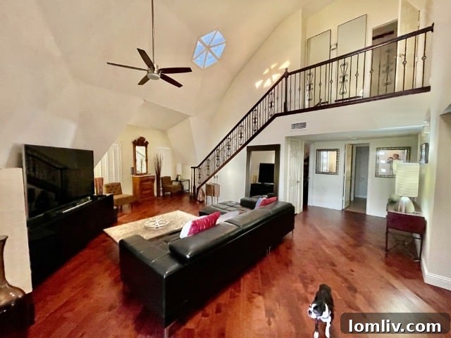 Interior shot showcasing the unique angles and design of the geodesic dome.