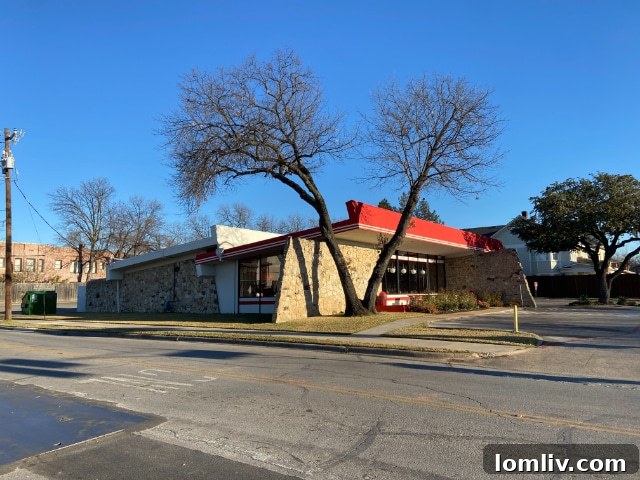 Maureen Connolly Brinker and Norman Brinker in front of Brinks Coffee Shop