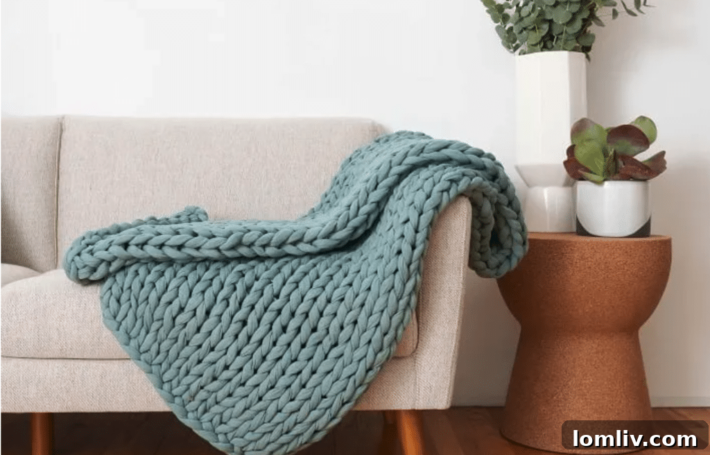 Comfortable Bearaby Tree Napper weighted blanket made from eucalyptus fibers