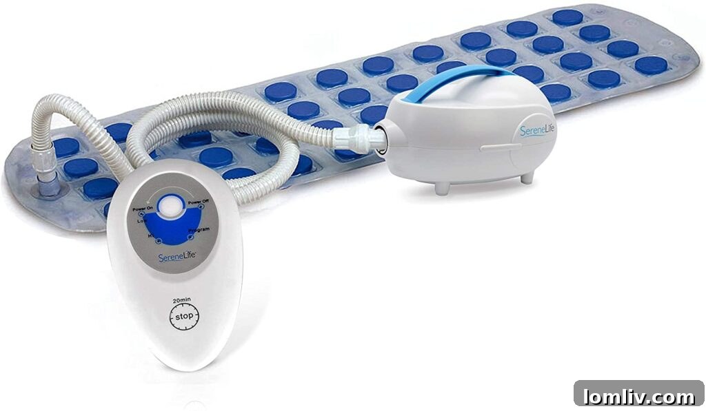 SereneLife electric bathtub bubble massage mat for a home spa experience