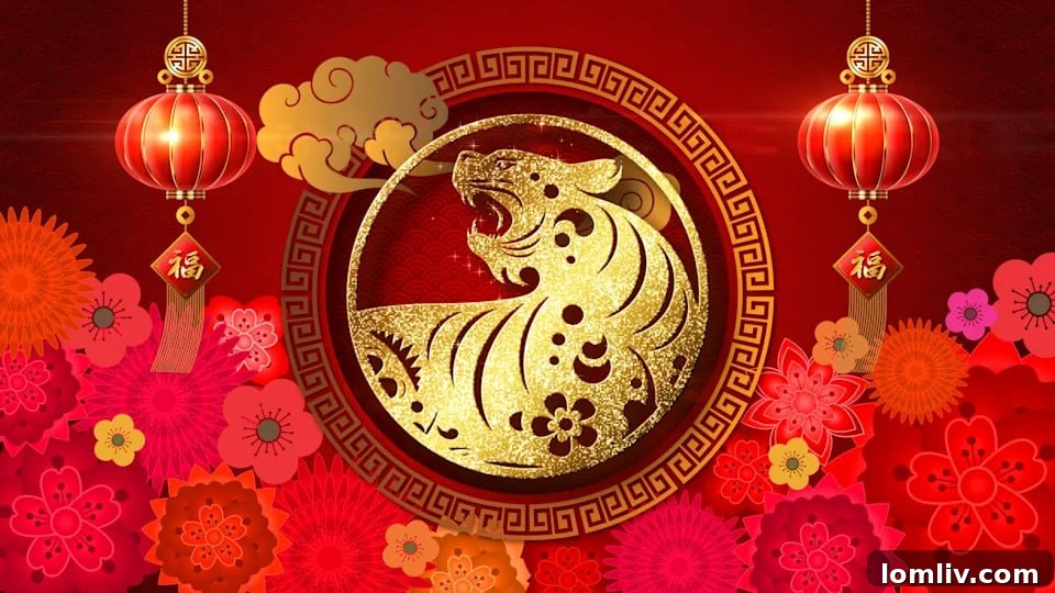 Majestic Water Tiger symbolizes the Chinese Lunar New Year