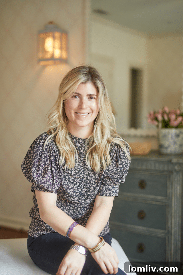 Lisa Henderson, renowned interior designer specializing in comfortable and timeless homes