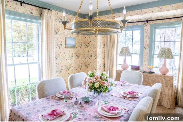 Custom drapes from Lisa Henderson Textiles in a timeless interior