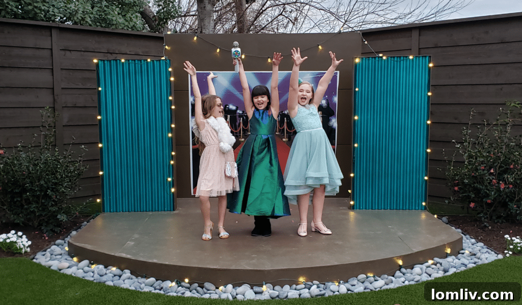 Outdoor stage and dual home offices at a Midcentury Modern house