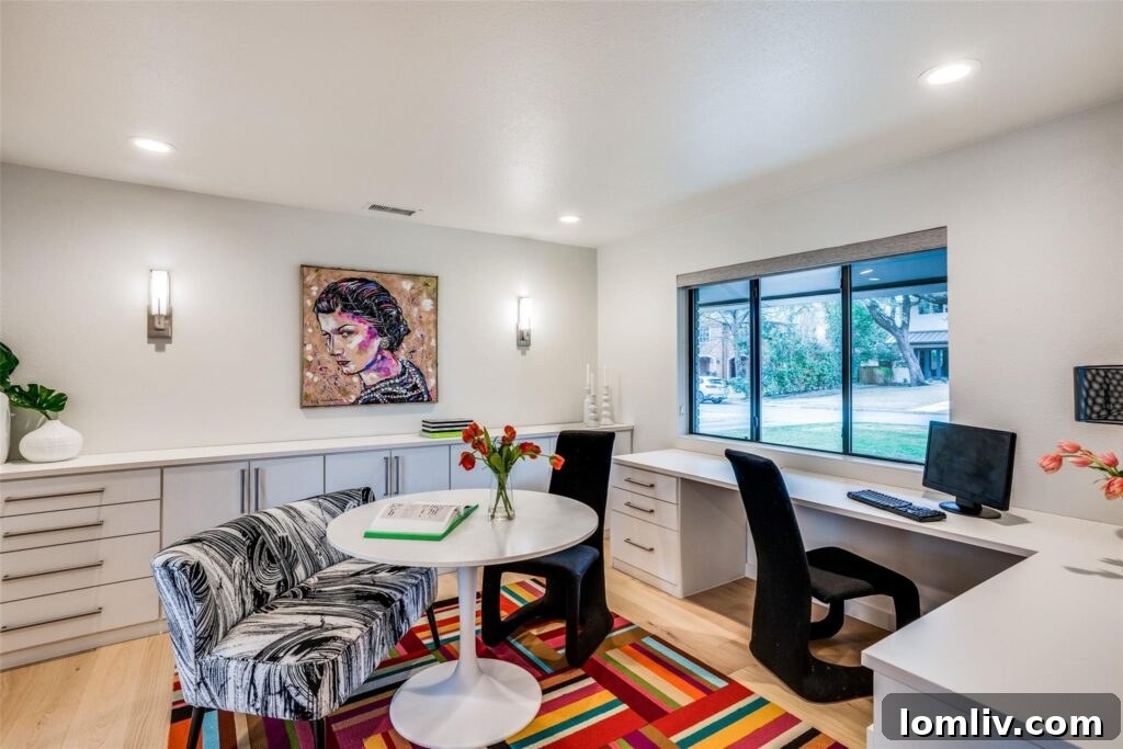 Modern home office with stylish decor