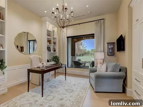 Chic bedroom with designer touches and a serene atmosphere, promising restful nights.