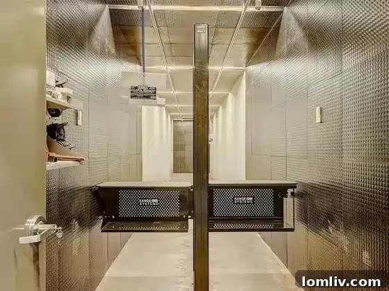 The private bowling alley, complete with seating and professional equipment, in the Southlake estate.