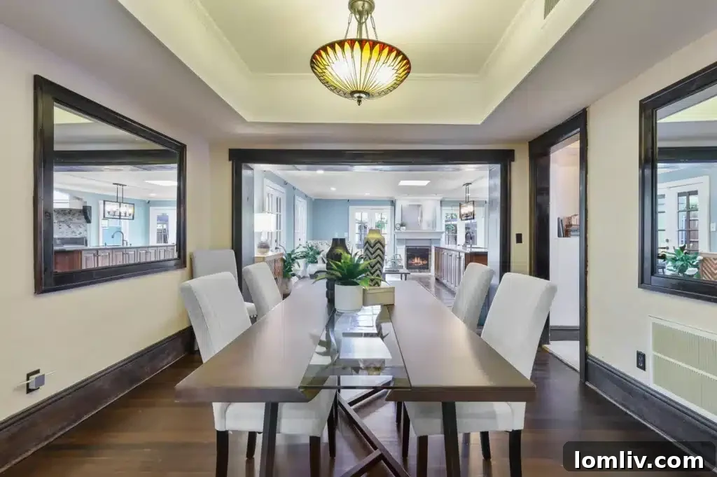 A bright and airy kitchen space with elegant finishes.