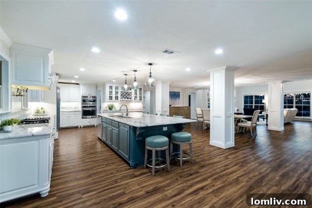 Elegant primary bedroom suite with ample space