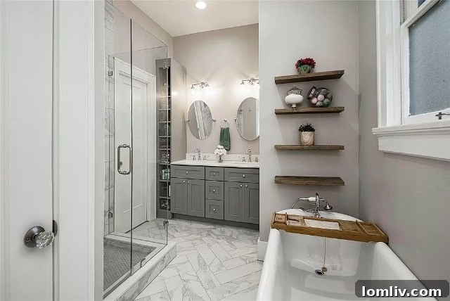 Are These Dallas-Fort Worth's Most Charming Homes? 31 Modern kitchen with island and white cabinetry in a Dallas Craftsman