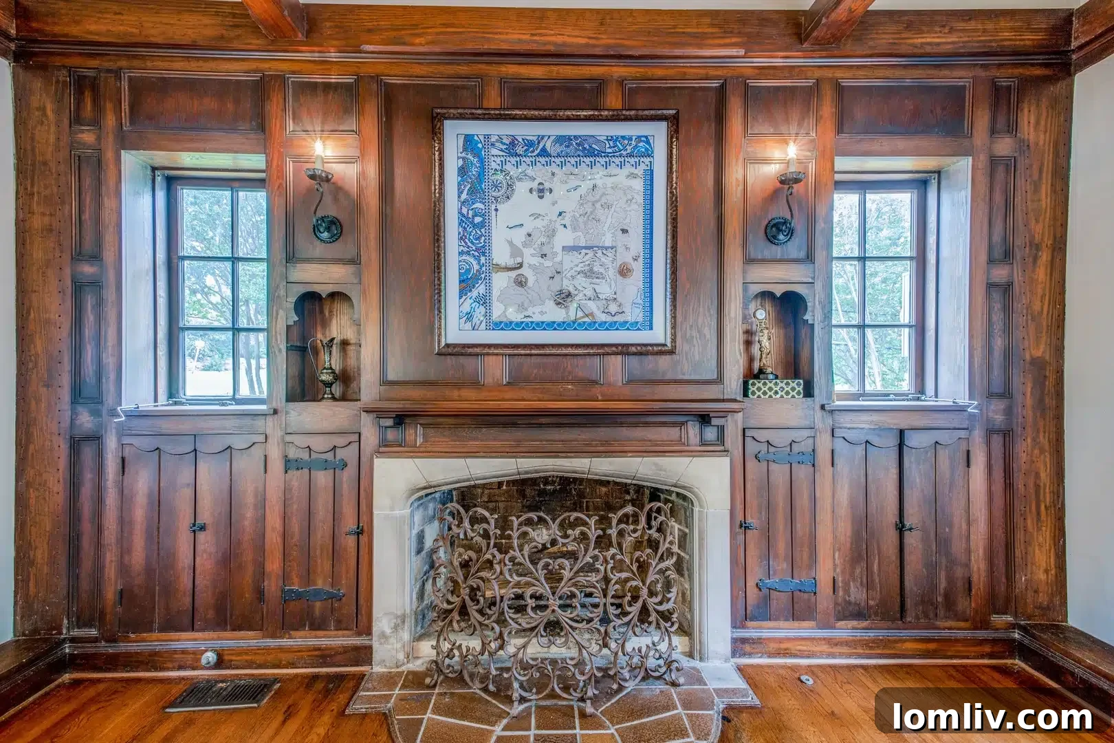 Are These Dallas-Fort Worth's Most Charming Homes? 40 Elegant living room with fireplace and classic architecture in a Tudor home