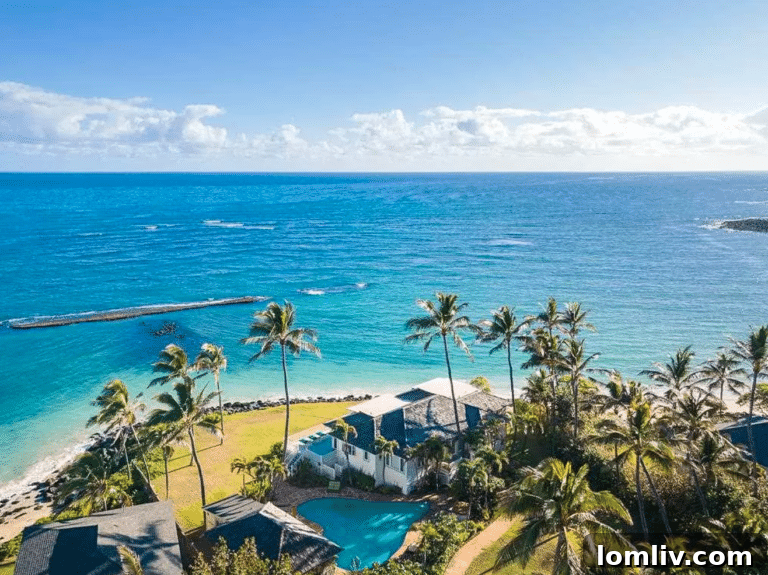 Luxury beachfront property in America, representing a hot real estate market driven by remote work and desire for second homes.