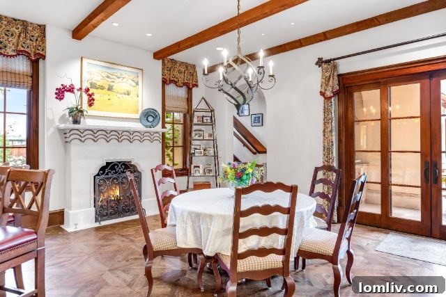 Bespoke Mediterranean Grandeur in Lobello Estates 8 Elegant Dining Area with Arched Windows