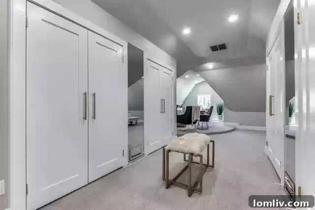 Vaulted ceilings in the spacious owner's suite