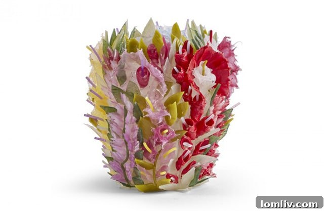 Celebrate with Style: Easter and Passover Essentials 6 Colorful handmade silicone floral vase from MIHO Unexpected Shop, made in Italy