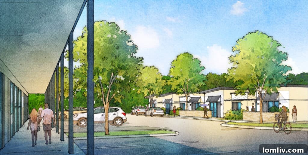 Monte Anderson Plans Affordable Micro Homes for Oak Cliff Retail Hub 5 Architectural rendering provided by Monte Anderson