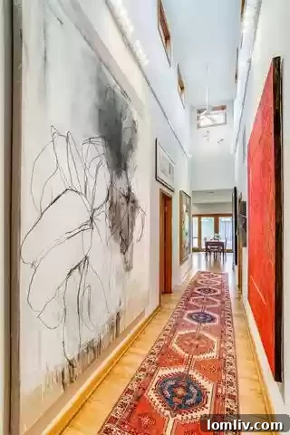 Elegant art lighting in a contemporary living space