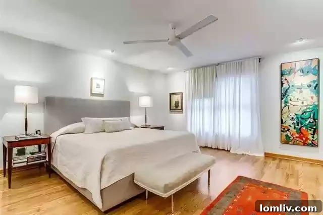 Spacious bedroom with ample natural light