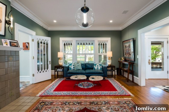 Living Room with Historic Charm in Dallas