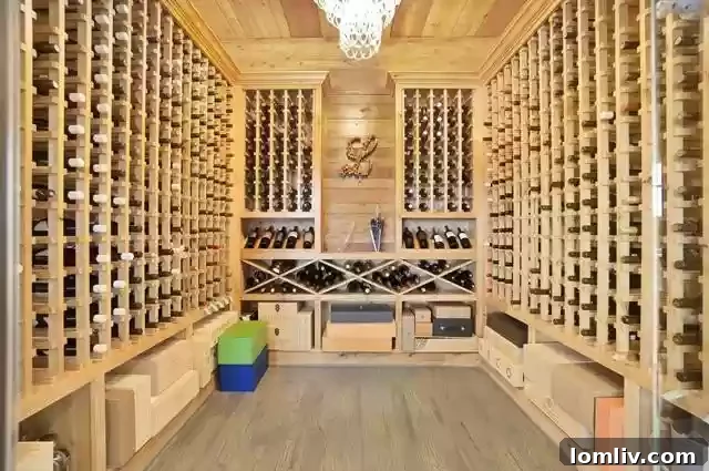 Farmhouse Chic with a City Twist The Ultimate Rural Retreat 9 Dining area with a view of the impressive wine cellar