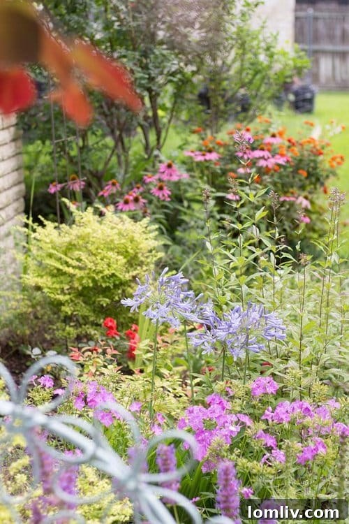 Serene outdoor seating area in a lush Dallas backyard