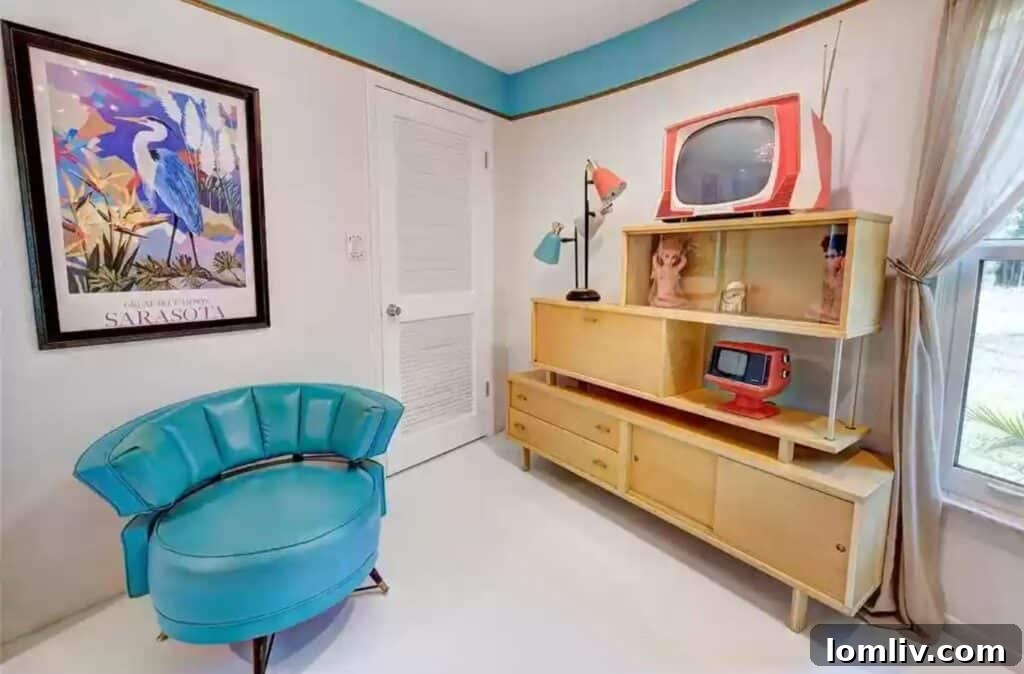 Chair resembling a Jetsons apartment building