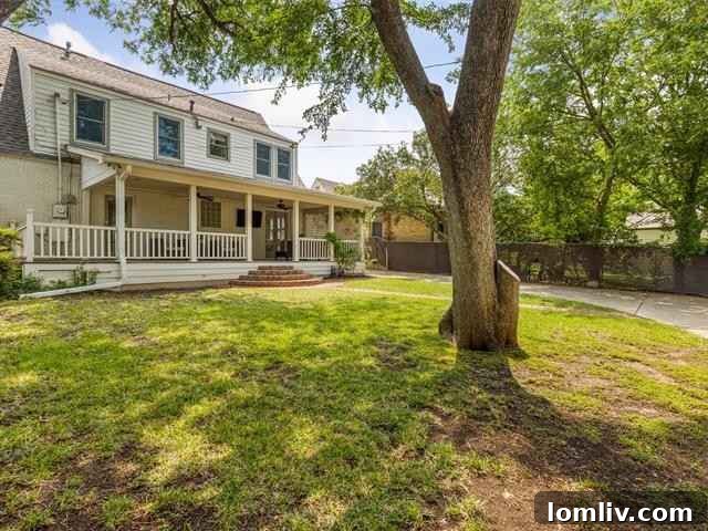 Inviting back porch and detached two-car garage at 2528 Shirley Avenue