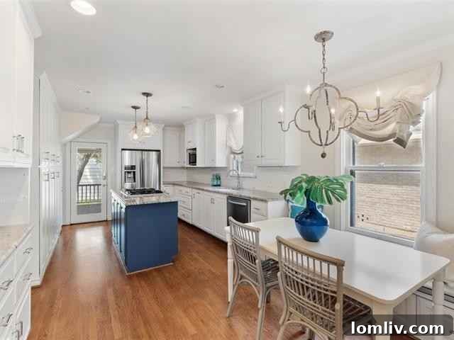 Inviting dining area in the University West Tudor home