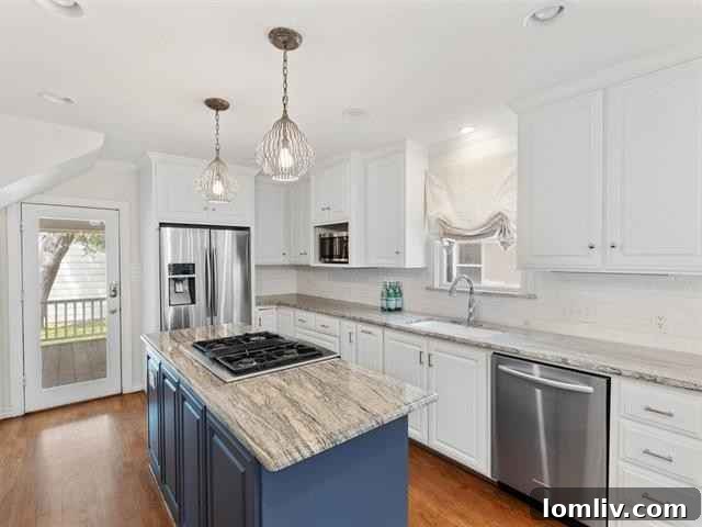 Another view of the brightly lit living space in the Shirley Avenue residence