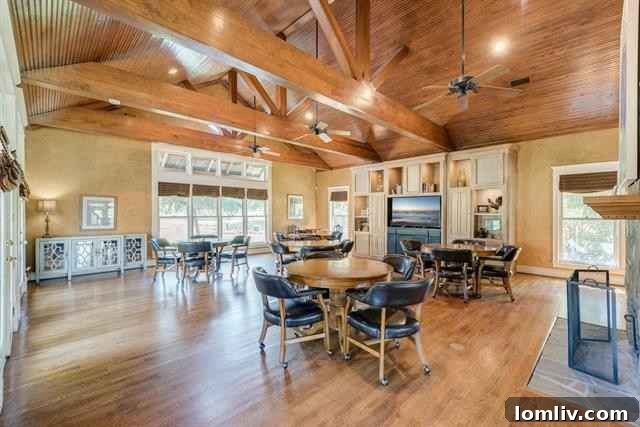 Kitchen Island and Modern Appliances in a Historic Setting