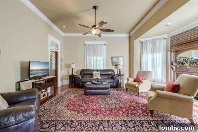 Historic Fort Worth Home Interior with Fireplace