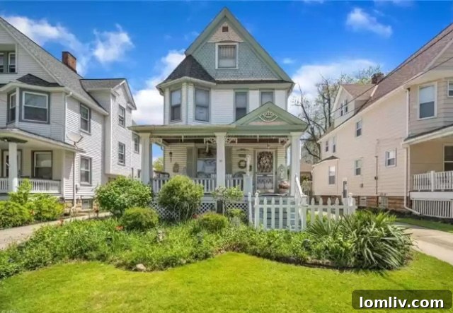 Grand Victorian Home Exterior with Unique Charm in Lakewood Ohio