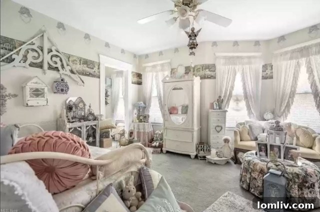 Bedroom Corner with a Doll Display and Traditional Furniture