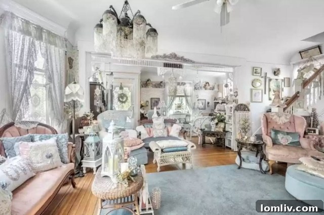 Victorian Living Room Decor with Plush Seating and Ornate Details