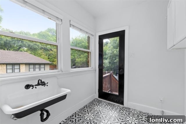 Elegant bathroom with modern fixtures, showcasing a blend of traditional and contemporary design elements, updated for comfort